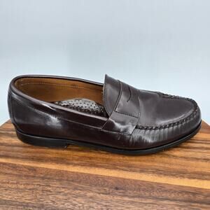Brooks Brothers Mens 11D Dark Brown Leather Business Casual Office Penny Loafers